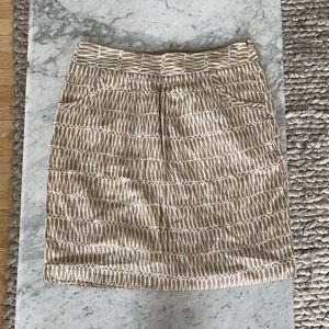 Boden Linen Skirt With Pockets Patterned